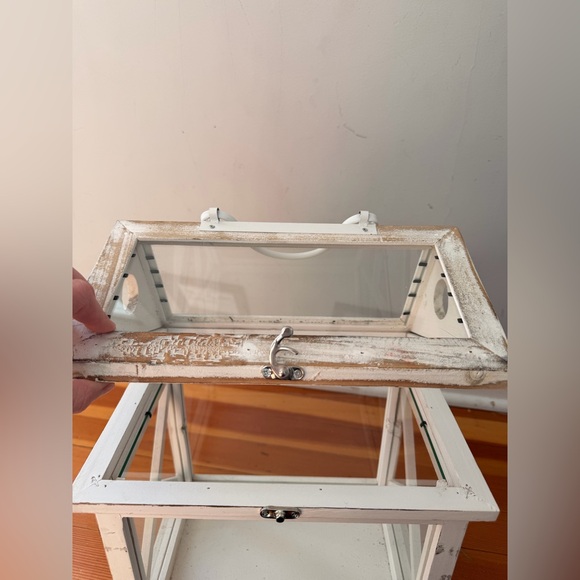 Vintage Distressed Wood and Glass Terrarium - Picture 13 of 15